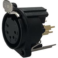 Io Audio Technologies IO-XLR5-F-EV Connectors 5-Pin XLR, Female, Vertical, PCB Mount, Separate Ground Pin