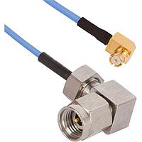 Amphenol SV Microwave 7015-0993 RF Cable Assemblies 2.92 M RA-SMP F RA 12in CA for .047 Cbl