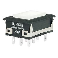 NKK Switches UB25NKW015D Pushbutton Switches RECTANGULAR HOUSING DPDT