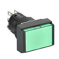 SCHNEIDER XB6EDW3B1P Flush IPB SPG Ret, Rect., green, 24V, 1 NO/NC