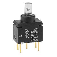 NKK Switches GB15JPD Sealed SPDT ON-(ON) 0.4VA AMB STRAIGHT PC