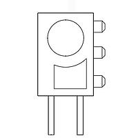 VCC CMW01S LED Circuit Board Indicators HI EFF RED DIFFUSED RIGHT ANGLE