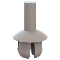 Essentra Components 61PR700900 Push-In Rivet Push Rivet, .250 Hole, .062-.125 Panel Thk