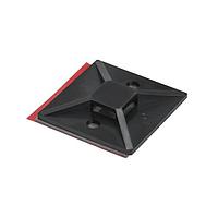 HellermannTyton 151-01634 - High Heat High Bond Acrylic Adh Base, 1.49" x 1.49", Use T18-T150 Tie, PA66HIRHSUV, Black, 250/pkg