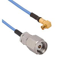Amphenol SV Microwave FRSMPM-047-MS185-120 RF Cable Assemblies SMPM R/A F  1.85mm STR M 12"Cable