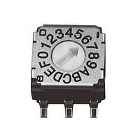 Nidec Components SH-7070TA Rotary Switches smd 7mm code hex comp, top adj., J-hook