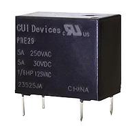 Same Sky (formerly CUI Devices) PRE29-12V-S-450-1A-E Power Relay 18.4 x 10.2 x 15.5 mm, 3 V, 5 A, SPST (1 Form A), Epoxy Sealed