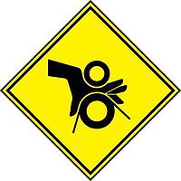 Panduit PPS0202B493 Safety Sign ADH Sign Poly 'Pinch Point s