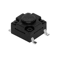 Same Sky (formerly CUI Devices) TS05-66-50-BK-260-SMT-67 Tactile Switch 6 x 6 mm, 5 mm Act Height, 260 gf, Black, Surface Mount, IP67, SPST,