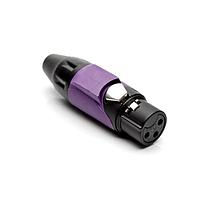 Amphenol Audio AX3FB7M-AU Cable Connectors 3P SOCKET F PLUG BLKGLD W VLT MRK SLV