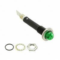 VCC 75R-2212T Incandescent Panel Mount Indicators Round PMI .375in. Neon 125V Tab Green