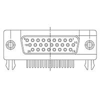 Amphenol Commercial Products 17EBH026SAA210 High Density D-Sub Connectors RA HI DENSITY 26P F #4-40 UNC THRD