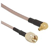 Amphenol RF 095-902-485-036 RF Cable Assemblies SMA Str Plg - MMCX RA Plg 36inch RG-316