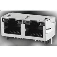 Kycon GWLGX-S1288-G/Y Ganged 8P8C 2PT GRN/YLW LED 2PORT SHLD GLD FLAS