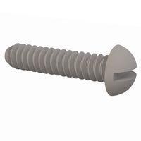 Essentra Components 010436R050 Round Slotted Round Slotted Screw, #4-36 Thread, 1/2 Lg
