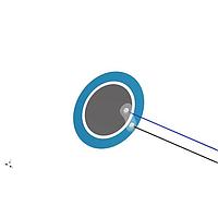 PUI Audio AB2720B-LW100-R Piezoelectric PIEZO CERAMIC BENDER 27MM DIA. 2.0KHZ
