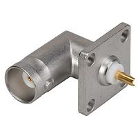 HUBER+SUHNER 28_BNC-50-0-2/133_NE Connectors BNC right angle flange receptacle jack(f)