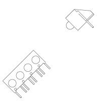 VCC 5360F3 LED Circuit Board Indicators AMBER DIFFUSED 4-WIDE ASSEMBLY