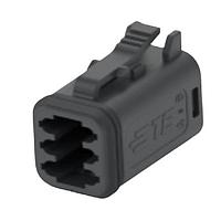 DEUTSCH - TE Connectivity 934454101 Connectors 6CCT BLACK PLUG W/SMALL SEAL