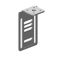 Banner Engineering SMBAMSRAB Sensor Hardware Bracket: 10-ga. (3.4 mm) Cold-rolled Steel with Zinc finish; Retrofit WORLD-BEAM QS30 in place of MULTI-BEAM, MAXI-BEAM, Q45; OMNI-BEAM and VALU-BEAM sensors