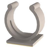 Essentra Components 22SL1000ADCLIP Split Loom Clip Corrugated Tube Clip, Adhesive Mount, 1 in