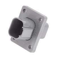 Amphenol SINE Systems AT04-4P-L012 4-Way 4 Pos Rcpt Fng Mnt Conn Pin Gray