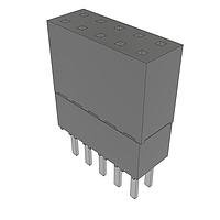 Samtec ESW-105-48-L-D Stackthrough .100" Elevated Socket Strip