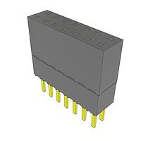 Samtec ESW-107-23-G-D Stackthrough .100" Elevated Socket Strip
