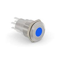 Alcoswitch - TE Connectivity 7-2213765-9 Pushbutton Switches AV19 DPL 5A SPOT LED BLUE 24V