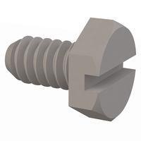 Essentra Components 010632X025 Hex Slotted Hex Slotted Screw, #6-32 Thread, 1/4 Lg