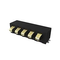 Amphenol FCI 10174632-050000LF Replaceable Battery Connectors 2.5mm pitch right angle 5pos gold flash 0.8mm working height