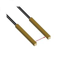 Banner Engineering PIPS66UMSQMAP Fiber Optic Sensors Plastic Fiber, Opposed Mode; Core Dia.: 1.5 mm; Fiber Length 2 m; Probe, Sideview; Free cut