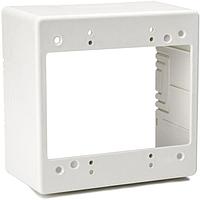 HellermannTyton TSRFW-JBD2 Wire Ducting & Raceways Dual Gang Junction Box, 2.77" Deep, 2-Piece, PVC, Office White, 1/bg