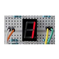 Soldered 109097 LED Displays 7-segment, display, white, common anode, plus
