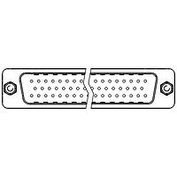Amphenol Commercial Products L77SDEH09SVF48 Receptacle Dsub, Stamped Signal 3A, Straight Soldercup, 9 Socket, Flash Gold, Bright Tin Shell, 4-40 Removable Front Screwlock  (Hex Height 4.8mm),