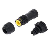 Amphenol LTW BD-04BFMA-QL8MP0 Standard Circular Connector X-Lok, Standard Size, Plastic, 5A, 04 pins, Female Connector, Male Contact, Straight, Push Lock, Crimp, Field Installable, F6.0 - F8.0mm, IP68