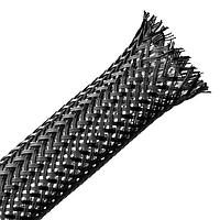 HellermannTyton 170-03027 Cable Protection Braided Sleeving, Expandable, 0.5" Dia, PA66 Monofilament, Black, 100 ft/reel