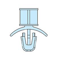 Heyco 10296F-P PCB Support, Two Prong HMSPDLN-18 V-0 NATURAL 10PK