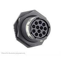 Eaton Souriau-Sunbank UTGX71412SW Receptacles Jam nut receptacle, without backshell, for 12 female contacts, IP68/69K, keying W