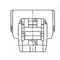 Yazaki 7283702310 Receptacle Housing CONN 2P 090 II DARK GRY