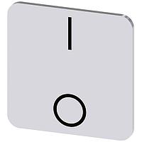 SIEMENS 3SU19000AF810QP0 Labeling Plate, I O INSCR. LABEL,SILV 22 X 22MM, SYMBOL: I O