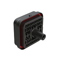 Amphenol SINE Systems ARB12-48PBR-L018 Connectors 48 Position Receptacle with Flange, Reduced Diameter Seal, Keyed B, Black