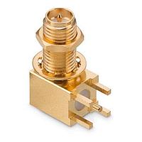 Wurth Elektronik 63011042124502 PCB Connectors WR-RPSMA REV POL PCB RA REAR MT BULKHEAD