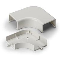 HellermannTyton TSRP2FW-25-1 Wire Ducting & Raceways Elbow Cover, 1-1/4", 1" Bend Radius, PVC, Office White, 1/bg
