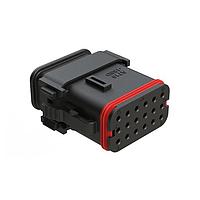 Amphenol SINE Systems AT16-18SD-SR02 18-Way 18 Position Plug wit Cap, Keyed D, Black