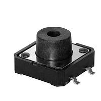 Same Sky (formerly CUI Devices) TS16-1212-95-BK-160-SMT-TR Tactile Switch 12 x 12 mm 9.5 mm Actuactor Height 160gf Black Surface Mount TR SPST