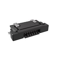 Amphenol FCI SFV6R-1STBE1HLF Board Mount 0.50mm Flex Connector, SFV-R Series, 6 Position, Bottom Side Contact, Side Entry Surface Mount ZIF Connector, Halogen Free, Lead Free, Gold Flash
