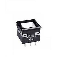 NKK Switches UB225KKW01N Pushbutton Switches DPDT ON(ON) SOLDER LUG BODY ONLY 6A