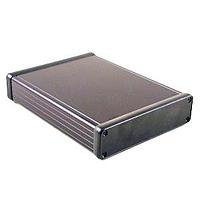 Hammond Manufacturing 1455P1602BK PC Board Alum w/Plastic Ends 6.3x4.74x1.2" Black