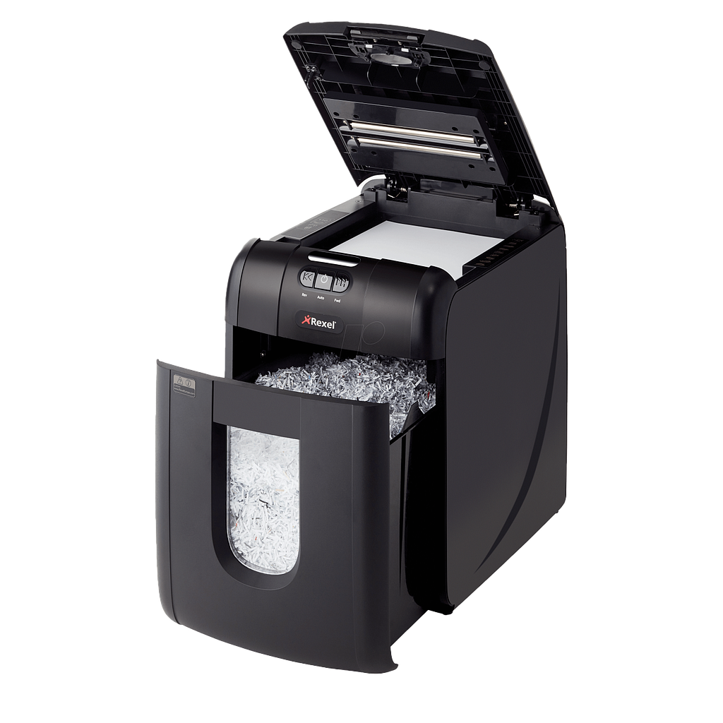 Office paper shredder used for secure document disposal